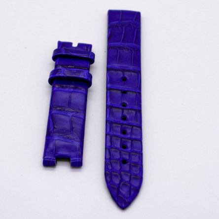 Strap BR Royal Blue RDN Mini Leather Alligator (Matt) - Sq scales [PDD] 14x14 mm Regular