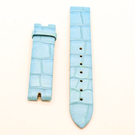 Strap BR Sky Blue RDN Mini Leather Alligator (Matt) - Sq scales [PDD] 14x14 mm Regular
