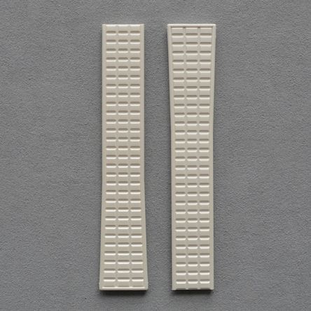 Patek Philippe pearly white rubber strap, regular size.
