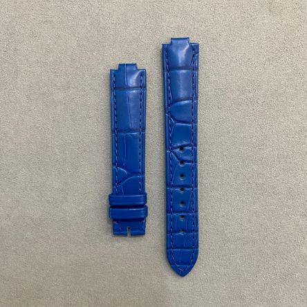Strap CA Royal Blue BALLON BLEU Leather Alligator (Matt) - Sq scales [PDD] 15.90x14 mm Short
