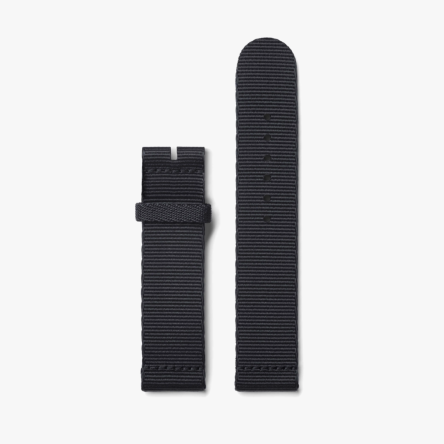 Strap NO Blue Black Textile Woven 19x19 mm Short
