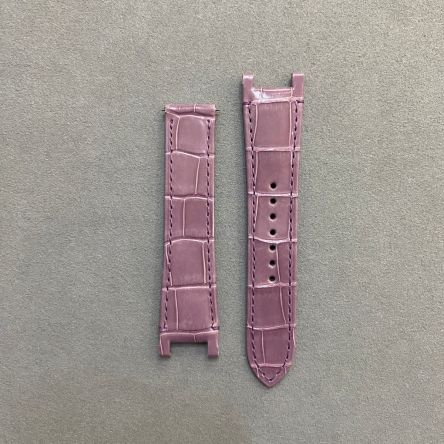 Strap CA Purple PASHA Leather Alligator (Shiny) - Sq scales [PDD] 19X16 mm Short