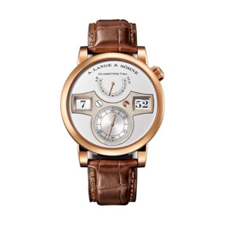 ZEITWERK With Argenté Dial And Reddish-Brown, Alligator Leather Strap