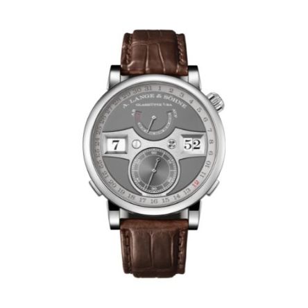 ZEITWERK DATE With Grey Dial And Dark Brown, Alligator Leather Strap
