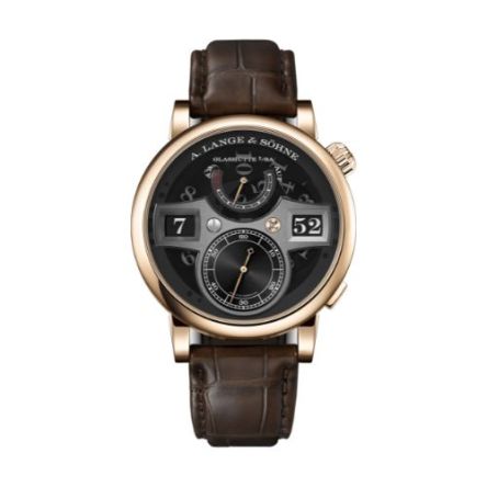 ZEITWERK HONEYGOLD "Lumen" With Blue, Alligator Leather Strap