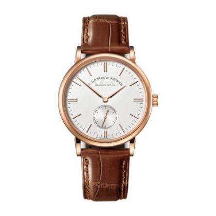 SAXONIA With Argenté Dial And Reddish-Brown, Alligator Leather Strap