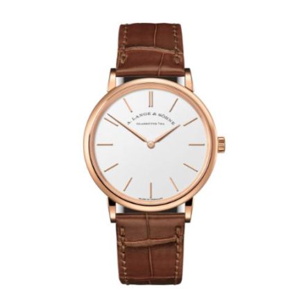 SAXONIA THIN With Argenté Dial And Reddish-Brown, Alligator Leather Strap