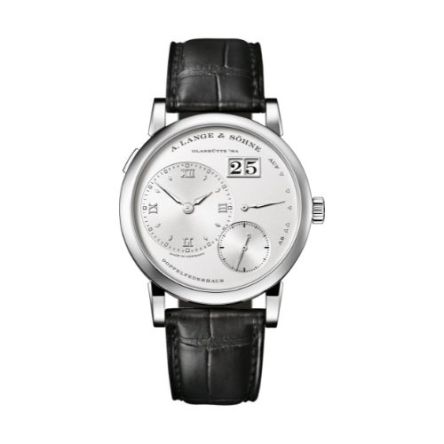 LANGE 1 With Argenté Dial And Black, Alligator Leather Strap