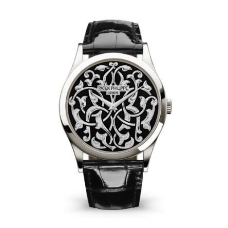 Patek Philippe Calatrava 5088/100P-001 in platinum with black enamel dial