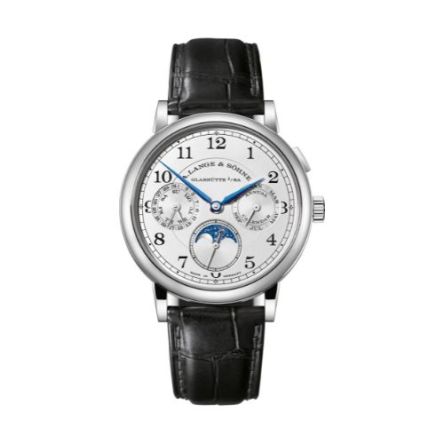1815 ANNUAL CALENDAR With Argenté Dial And Black, Alligator Leather Strap