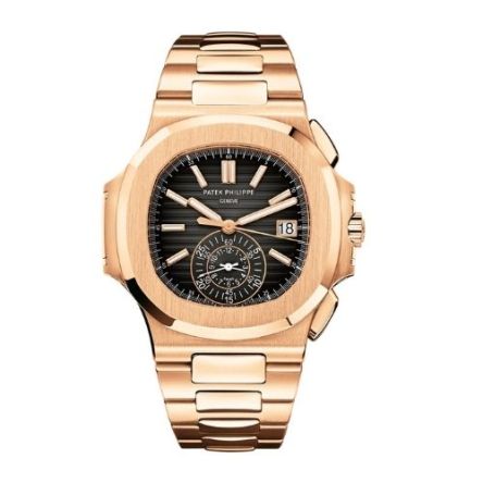 Patek Philippe Nautilus 5980/1R-001 watch in rose gold with a 40.5mm case and black gradient dial.