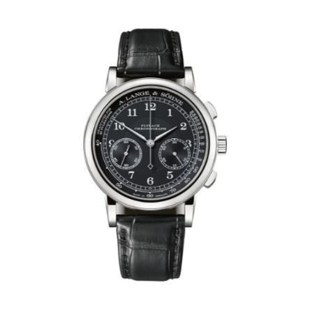 1815 CHRONOGRAPH With White Gold Case And Black, Alligator Leather Strap