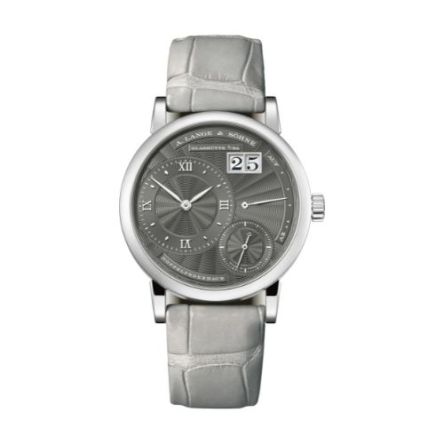 LITTLE LANGE 1 With Grey, Guilloched Dial And Grey (Light), Alligator Leather Strap