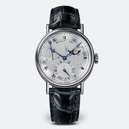 Classique 7137 | White Gold With Black Leather Strap