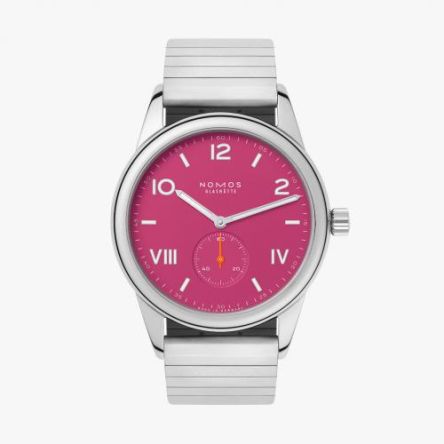 NOMOS CLUB CAMPUS 38 DEEP PINK Ref. 728 | Bracelet Sport Strap | Stainless Steel Back
