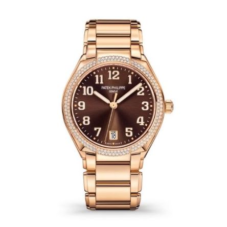 Patek Philippe Twenty~4 Ref. 7300/1200R-001 rose gold ladies watch with opaline dial and diamond bezel