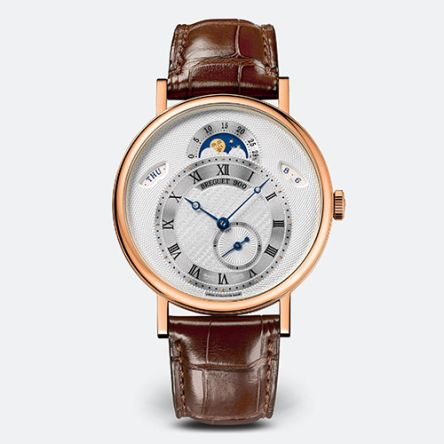Classique 7337 | Rose Gold | Dark Brown Leather Strap