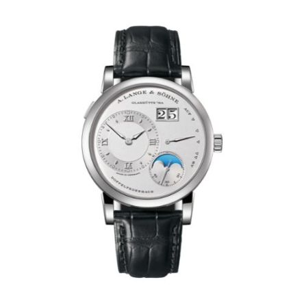 LANGE 1 MOONPHASE With Rhodié Dial And Black, Alligator Leather Strap
