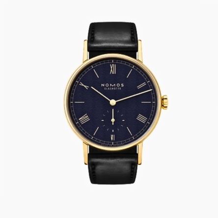 Ludwig Gold Twice Unique – Moiré Ref. 211.U7 l Yellow Gold l Black Strap