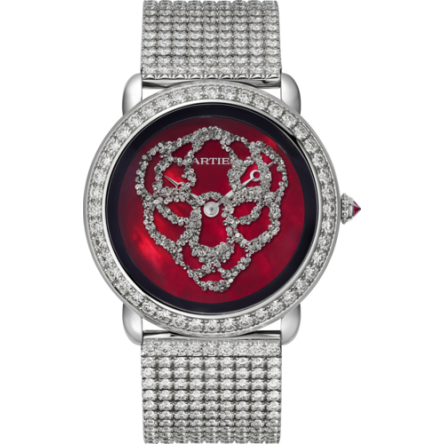 Révélation d'une Panthère Ref. HPI01428  watch with a rhodiumized white gold case and diamond embellishments.