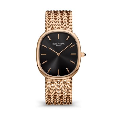 Patek Philippe Golden Ellipse Ref. 5738/1R-001 in 18K Rose Gold with Chain-Style Bracelet