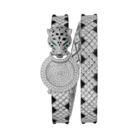 La Panthère de Cartier | 23.6 mm, rhodiumized white gold, diamonds