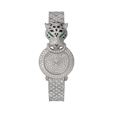 La Panthère de Cartier | 23.6 mm, rhodiumized white gold, diamonds