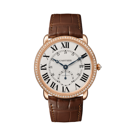 Ronde Louis Cartier | 40mm, automatic movement, rose gold, diamonds