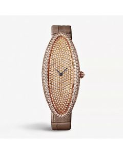 WJBA0011 Baignoire Allongée l XL model, hand-wound movement, rose gold, diamonds