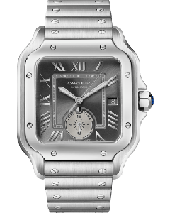 WSSA0076 Santos de Cartier l Large model, automatic, dual time zone, steel