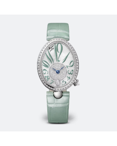 Reine de Naples 8918 Ref. 8918BB/5D/964/D0 l White gold l Mint green Leather strap