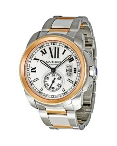 W7100036 Calibre De Cartier l Automatic Movement, Stainless Steel with 18kt Pink Gold
