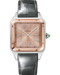 W2SA0027 Santos-Dumont l Large model, mechanical movement, rose gold, steel, leather