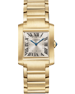 WGTA0345 Tank Française l Medium model, quartz movement, yellow gold