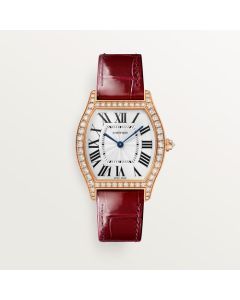 WJTO0009 Cartier Tortue l Medium model, hand-wound mechanical movement, rose gold, diamonds