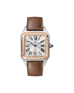 W2SA0019 Santos Dumont | Large model, quartz movement, rose gold, steel, leather