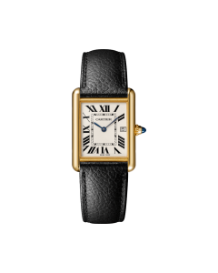 WGTA0056 Tank Louis Cartier | Large model, quartz movement, yellow gold, leather