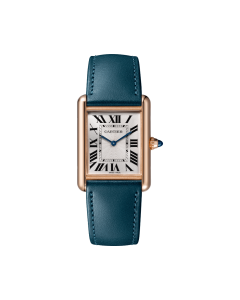 WGTA0062 Tank Louis Cartier | Large model, hand-wound mechanical movement, rose gold, leather