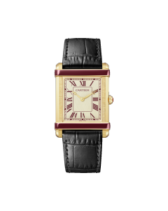 WGTA0204 Tank Chinoise l Large model, manual mechanical movement, yellow gold and lacquer, leather