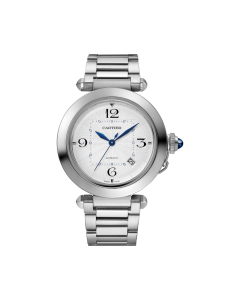 Pasha de Cartier | 41 mm, automatic movement, steel, interchangeable metal and leather straps