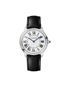 WSRN0031 Ronde Must de Cartier | 36 mm, quartz movement, steel, strap made without animal materials