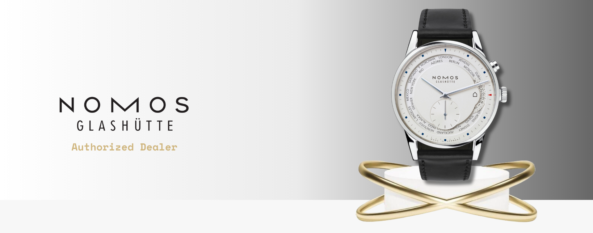 Nomos Tangente midnight blue ref. 132 133 wrist watch lifestyle beige background