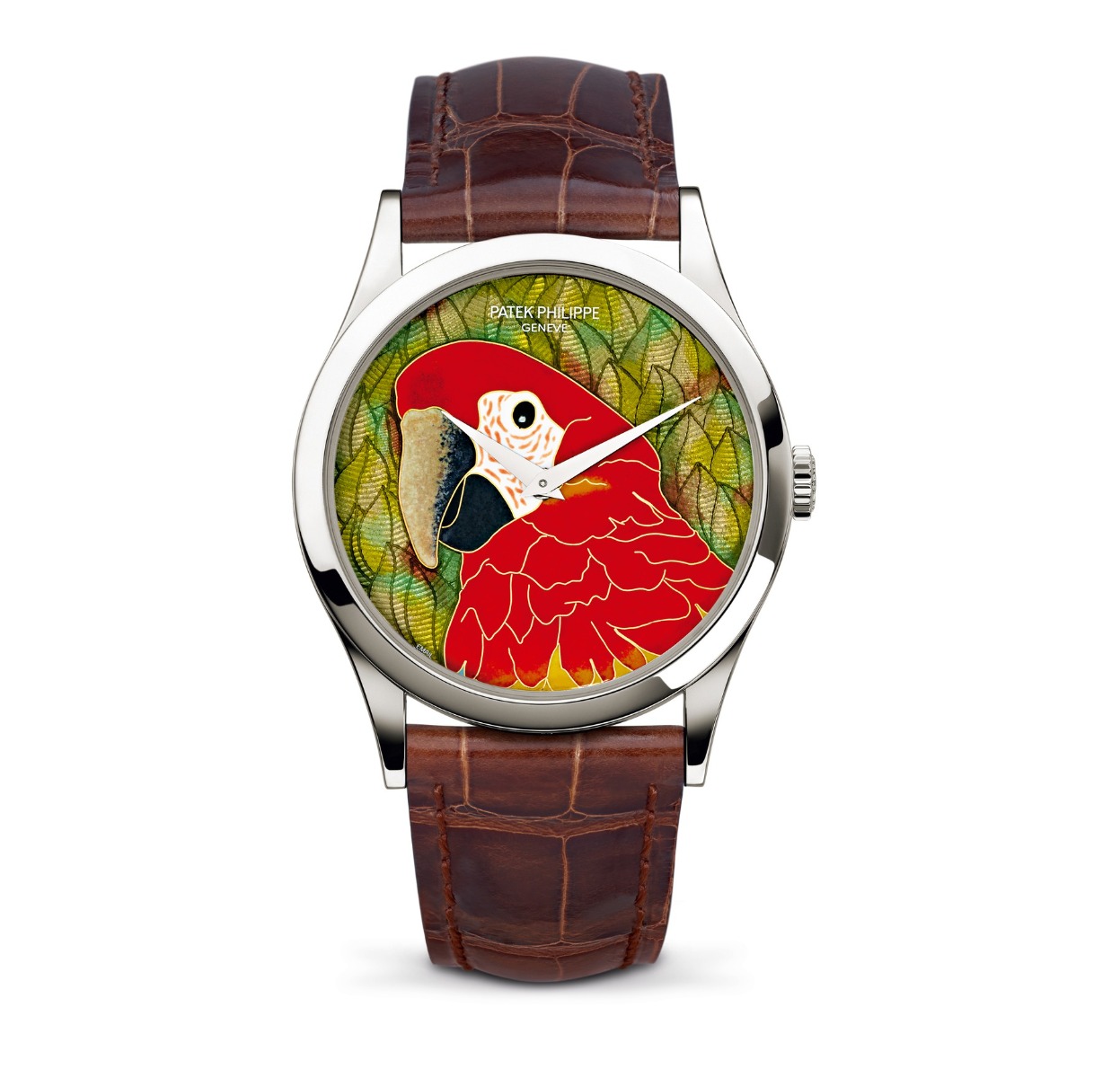 Patek Philippe Calatrava 5077 timepiece with champlevé enamelling 
